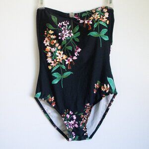 Tommy Hilfiger Women's Floral Strapless One Piece Swimsuit Size 10 NWOT